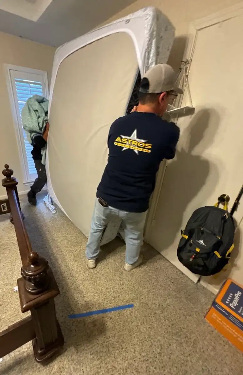 Water damaged mattress removal by Astros Flood Recovery Denton TX